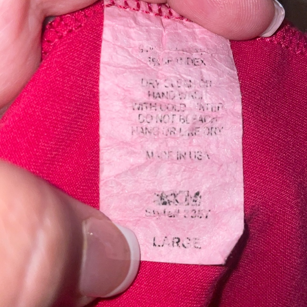 ENTRO hot pink v neck T-shirt dress 3x/4x oversized - Picture 6 of 10